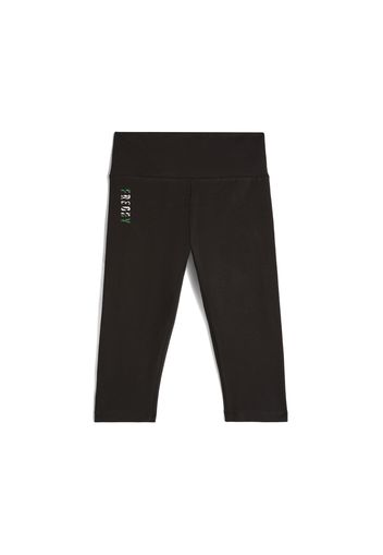 Leggings corsaro in jersey con logo zebrato sul fianco