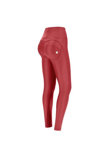 Pantaloni push up WR.UP® skinny vita alta con zip similpelle