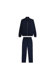 Tuta sportiva in cotone con felpa zip e pantaloni dritti