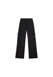 Pantaloni cargo wide leg in felpa con tasconi