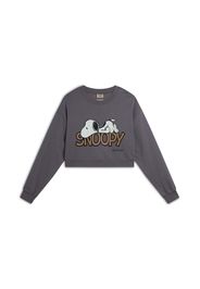 Felpa donna corta comfort fit con grande stampa Snoopy