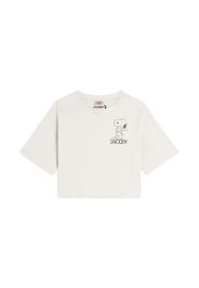 T-shirt corta comfort fit con piccola stampa Snoopy