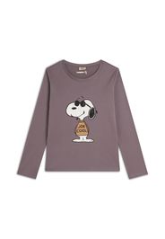 T-shirt manica lunga comfort fit con grande stampa Snoopy