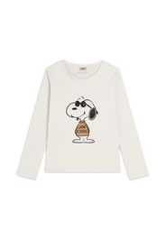 T-shirt manica lunga comfort fit con grande stampa Snoopy