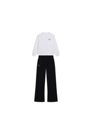 Tuta sportiva chiusura zip con pantaloni flare