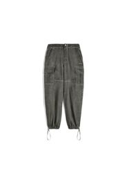 Pantaloni cargo in canvas tinto capo cold dyed