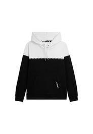 Felpa colour block con cappuccio e inserto logato