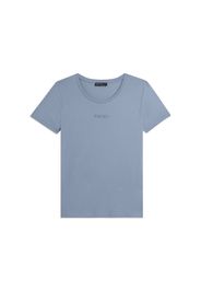 T-shirt manica corta con dettaglio cut out e strass