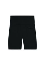 Leggings Corti Seamless con Vita Alta e Inserti in Costina