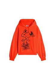 Felpa donna oversize con cappuccio e grafica Snoopy