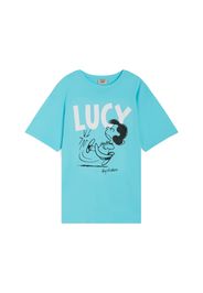 T-shirt donna oversize in jersey con grafica Peanuts