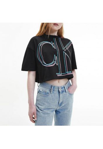 CALVIN KLEIN JEANS - T-shirt con logo monogramma