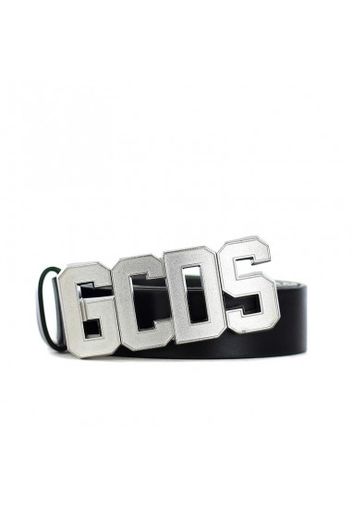 GCDS - Cintura con fibbia lettering - Colore: Nero