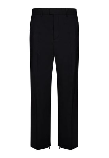 Pantaloni Ow Emb Wool Slim Zip Off-White