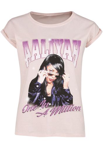 Aaliyah - One In A Million - T-Shirt - Donna - rosa pallido