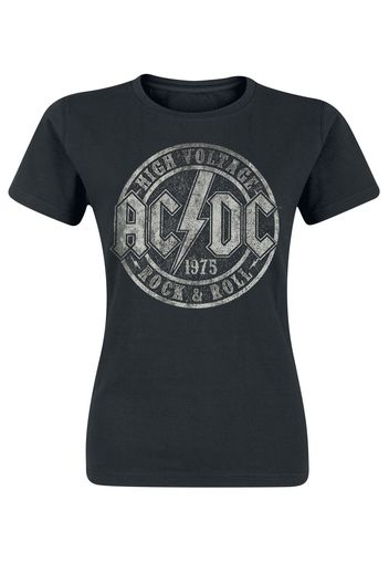 AC/DC - High Voltage 1975 - T-Shirt - Donna - nero