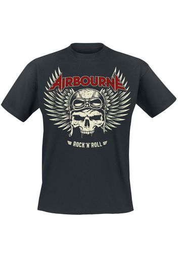 Airbourne - Red Logo Mono Scorch - T-Shirt - Uomo - nero