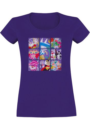 Alice in Wonderland - Blocks - T-Shirt - Donna - lilla