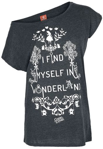 Alice in Wonderland - I Find Myself In Wonderland - T-Shirt - Donna - grigio sport