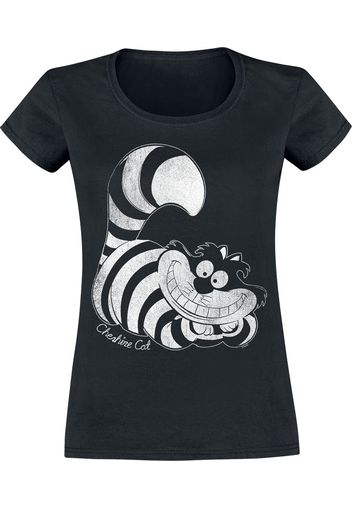 Alice in Wonderland - Stregatto - T-Shirt - Donna - nero