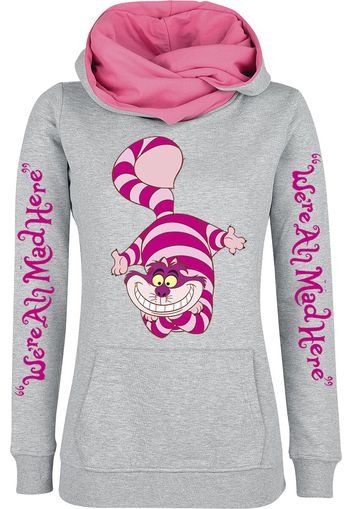 Alice in Wonderland -  - Felpa con cappuccio - Donna - grigio sport rosa