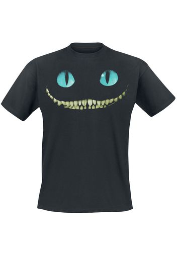 Alice in Wonderland - Cheshire Cat - Smile - T-Shirt - Uomo - nero