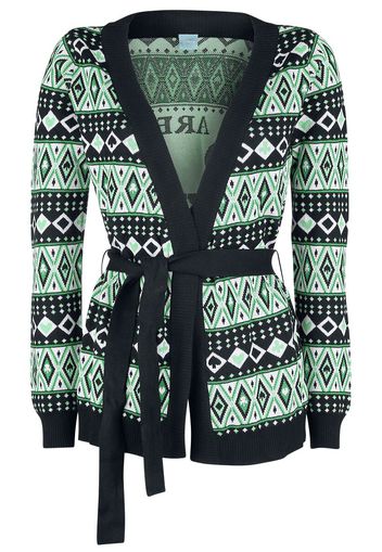 Alice in Wonderland - Smile - Cardigan - Donna - nero verde bianco