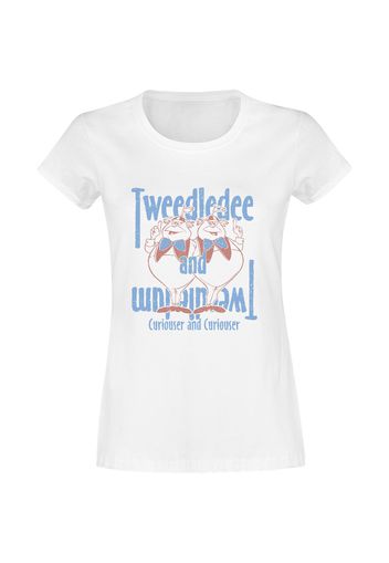 Alice in Wonderland - Tweedles - T-Shirt - Donna - bianco