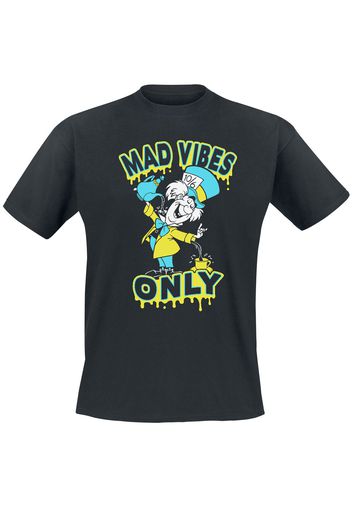 Alice in Wonderland - Hatmaker Mad Vibes Only - T-Shirt - Uomo - nero