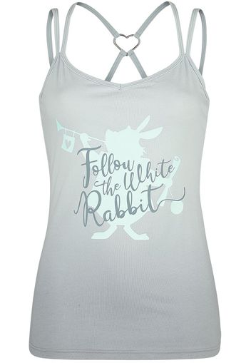 Alice in Wonderland - Follow the White Rabbit - Top - Donna - multicolore