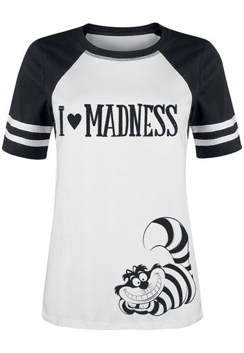 Alice in Wonderland - I Love Madness - T-Shirt - Donna - nero bianco