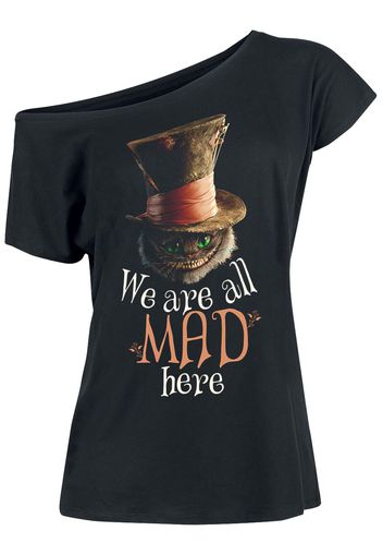 Alice in Wonderland - We Are All Mad Here - T-Shirt - Donna - nero