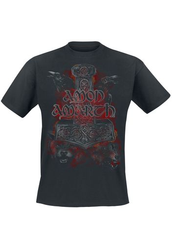 Amon Amarth - Crows And Wolves - T-Shirt - Uomo - nero