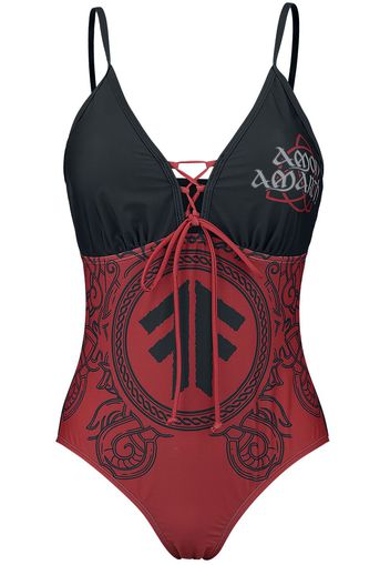 Amon Amarth - EMP Signature Collection - Costume da bagno - Donna - nero rosso