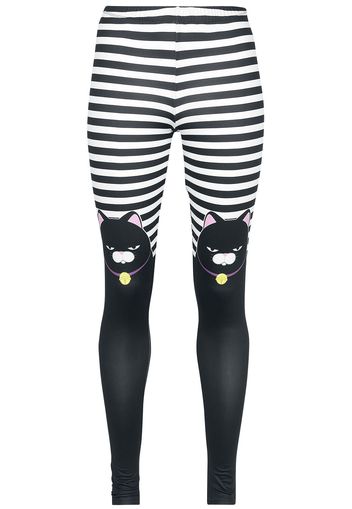 Amufun - Higemaniyu - Leggings - Donna - nero bianco