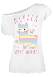 Amufun - Alpacasso - Spirit Animal - T-Shirt - Donna - bianco