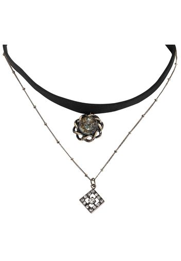 Antique Flower -  - Choker - Donna - nero oro