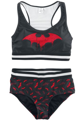 Batman - Bat-Logo - Set bikini - Donna - nero rosso