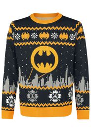 Batman - Gotham - Christmas jumper - Uomo - nero grigio giallo