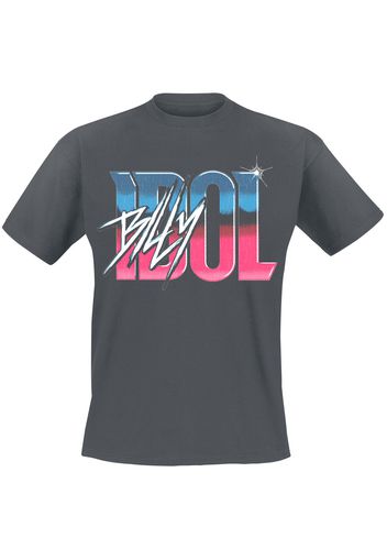 Billy Idol - Logo - T-Shirt - Uomo - carbone