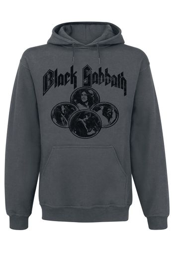 Black Sabbath - Multi Portrait - Felpa con cappuccio - Uomo - grafite