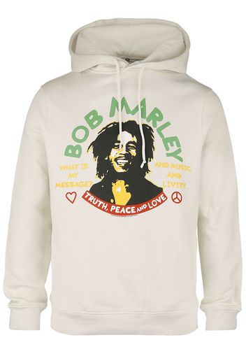 Bob Marley - Truth Peace & Love - Felpa con cappuccio - Uomo - sabbia