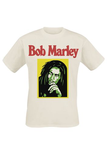 Bob Marley - Rasta Coloured - T-Shirt - Uomo - sabbia chiaro