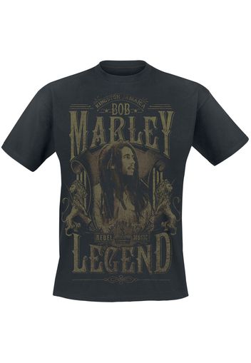 Bob Marley - Rebel Legend - T-Shirt - Uomo - nero