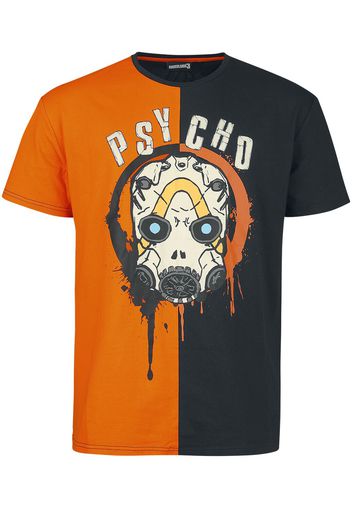 Borderlands - Psycho - T-Shirt - Uomo - nero arancione