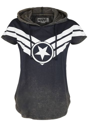 Captain America - Star - T-Shirt - Donna - blu