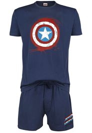 Captain America - Shield - Pigiama - Uomo - blu navy