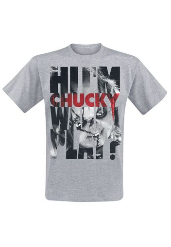 Chucky - Child's Play - Hi! I´m Chucky! - T-Shirt - Uomo - grigio