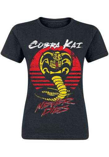 Cobra Kai - Cobra Kai Never Dies - T-Shirt - Donna - nero