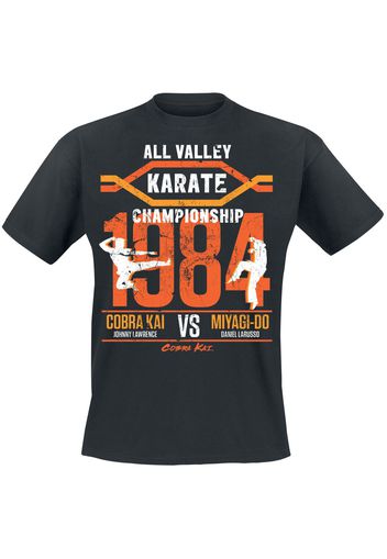 Cobra Kai - All Valley Championship - T-Shirt - Uomo - nero